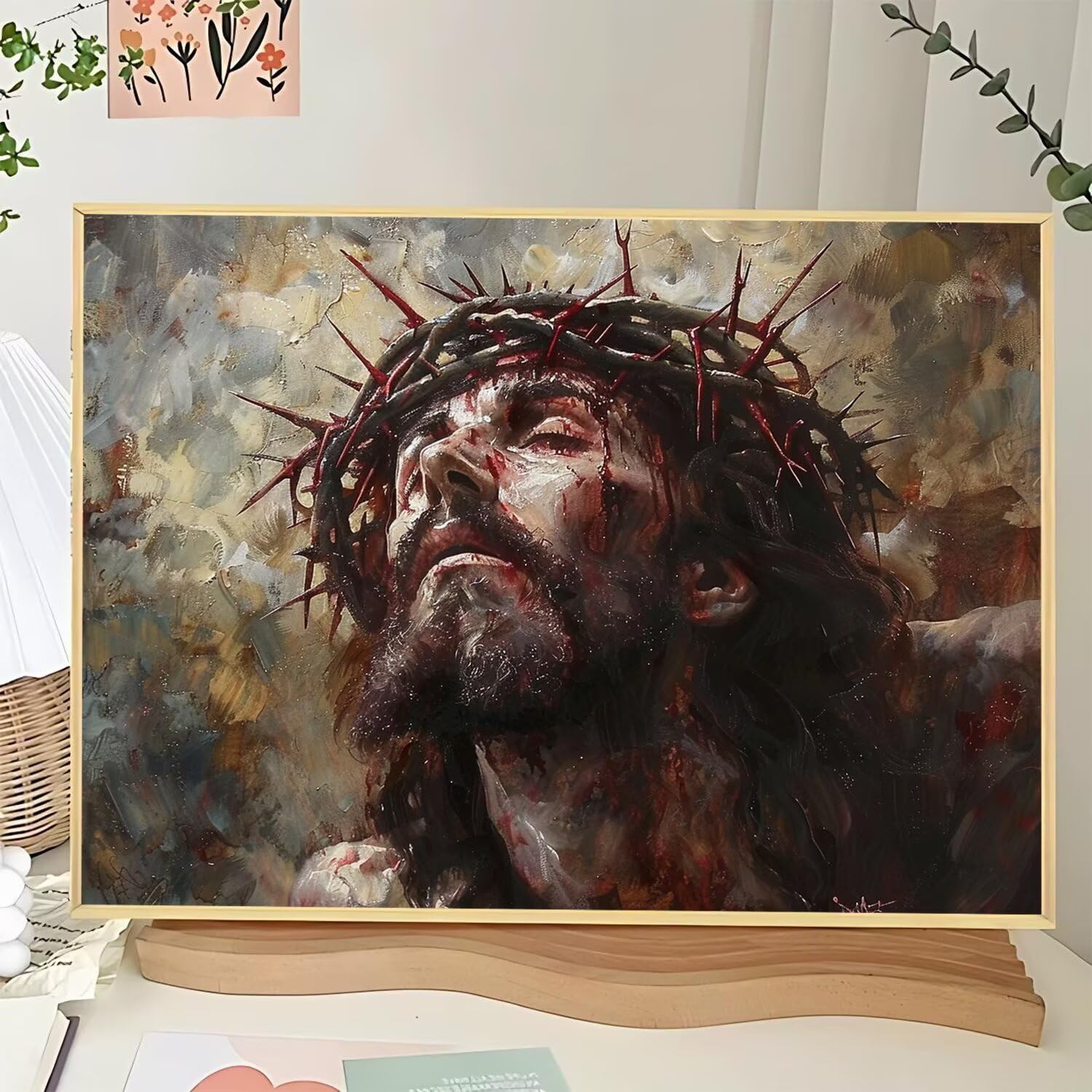 Diamentowy obraz Jezus Tajemniczy dorosły diamentowy obraz 100 x 70 cm, pełne zestawy artystyczne dla dzieci początkujących DIY ścieg krzyżykowy kryształ górski obraz, 5D diamentowy haft do dekoracji