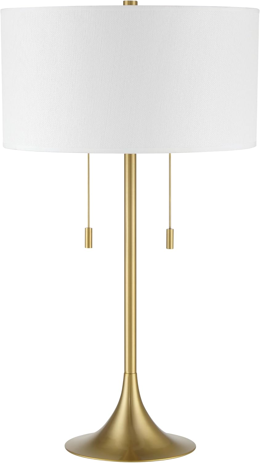 Craftmade 87003SB-T Neely Table Lamp, (2) E26 Sockets, Satin Brass (Bulbs NOT Included)