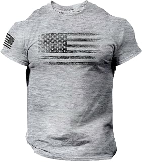 Men's Patriotic T Shirts American Flag USA 4th of July T-Shirts Independence Day Clothes Big and Tall Graphic Tee