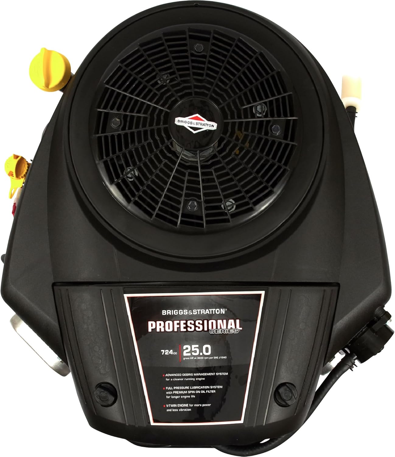 Top view of engine showing fan and 'PROFESSIONAL SERIES' label