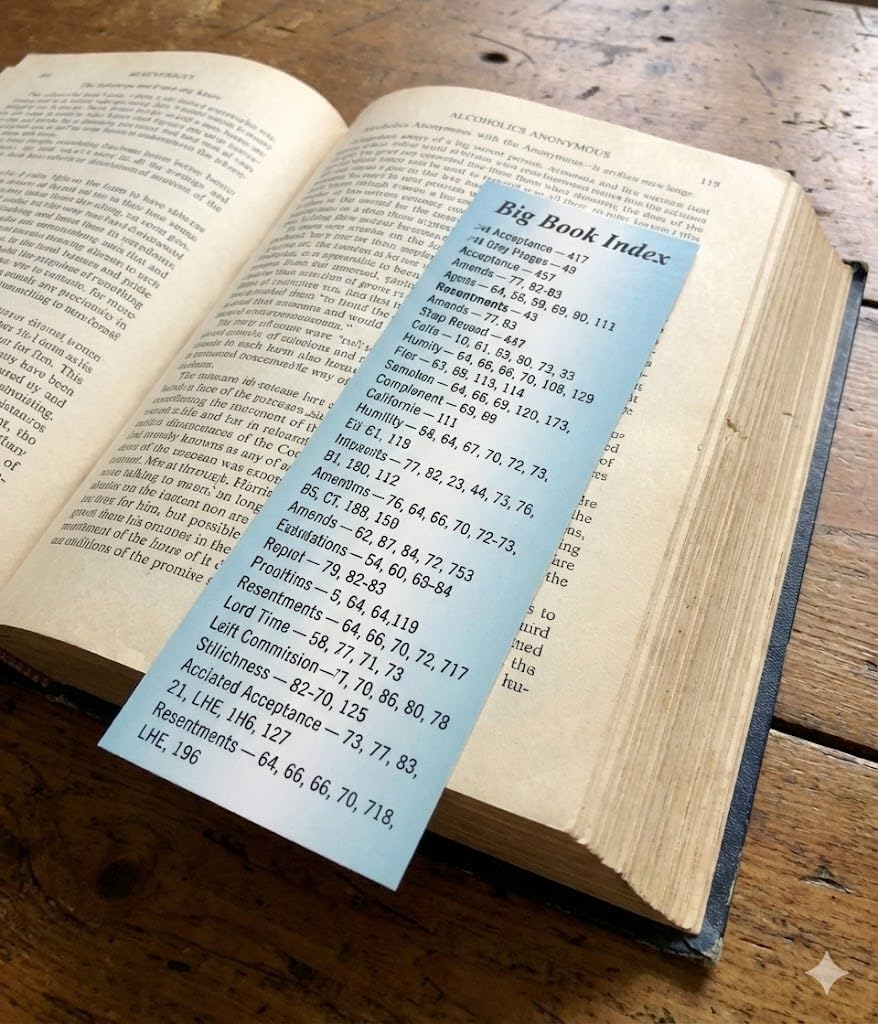 20-Pack AA Recovery Bookmarks Set - Fully Laminated 2" x 6" - 12 Steps, Serenity Prayer, Big Book Index & Sobriety Promises - Inspirational 12-Step Gifts for Alcoholics Anonymous Men & Women, AA meeting gifts