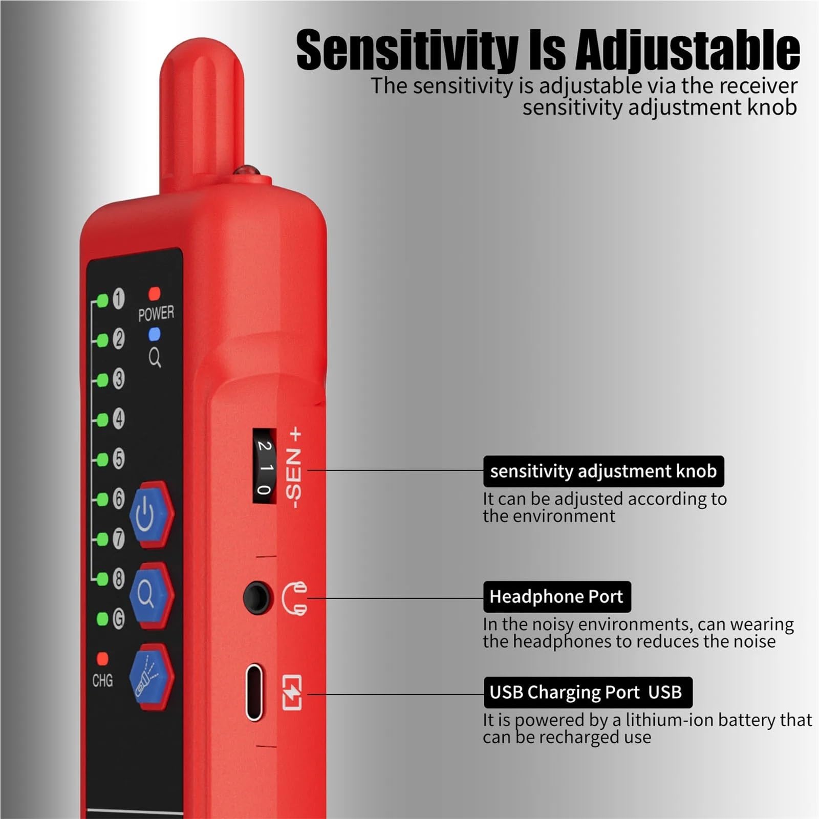 Tester for cavi di rete con jack for cuffie, rilevatore Ethernet LAN for RJ11 RJ45 CAT5 CAT6 Prove di trasmissione