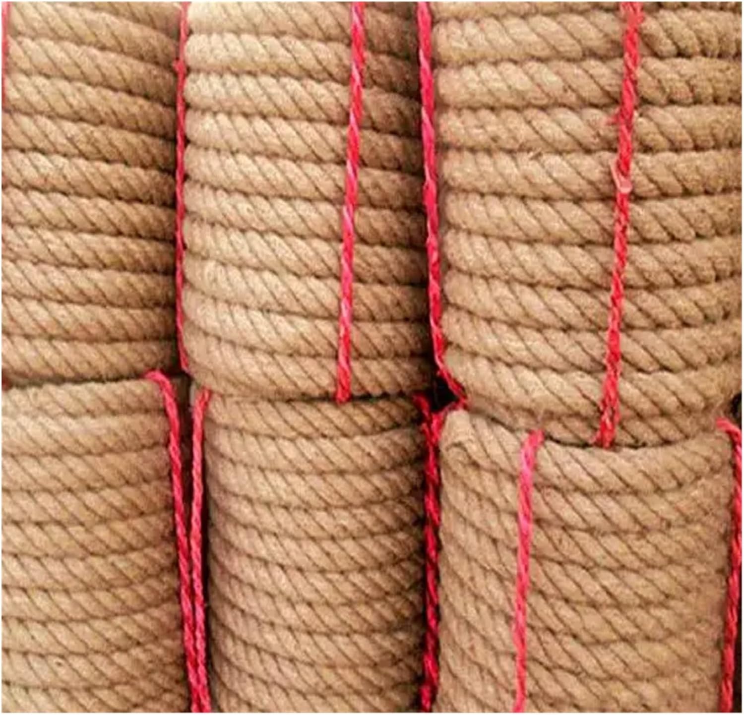 14mm Hand Woven Hemp Rope DIY Photo Wall Retro Fence Decoration Natural Jute Rope(14mm x 5M)