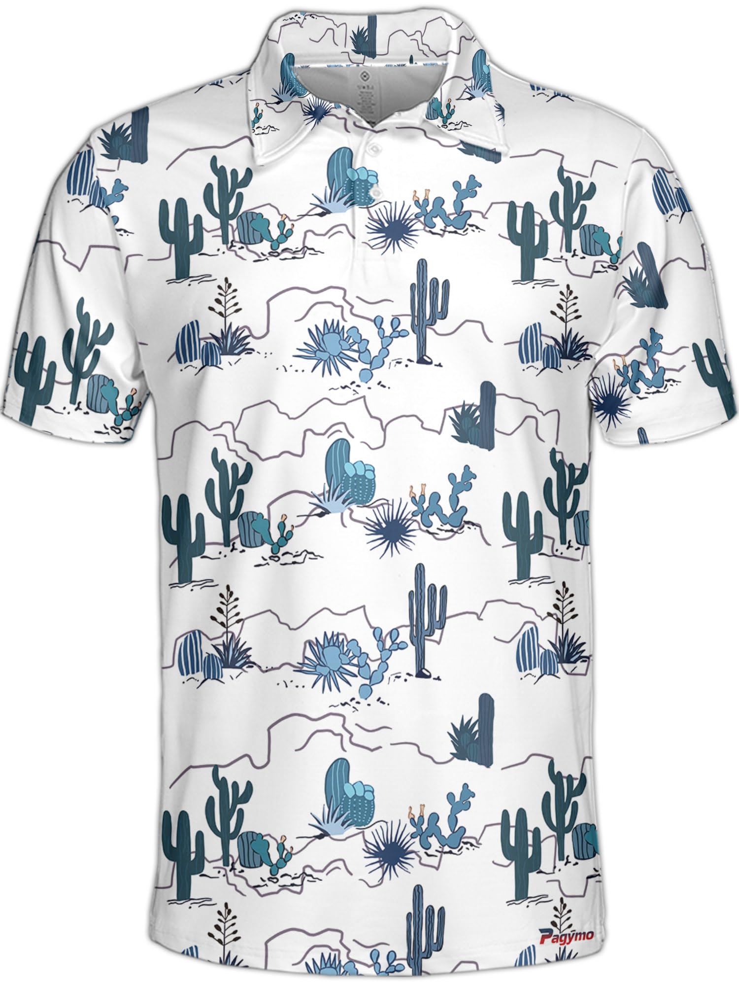 PAGYMOGolf Shirts for Men Funny Golf Shirts for Men Fun Golf Shirts for Men Tropical Polo