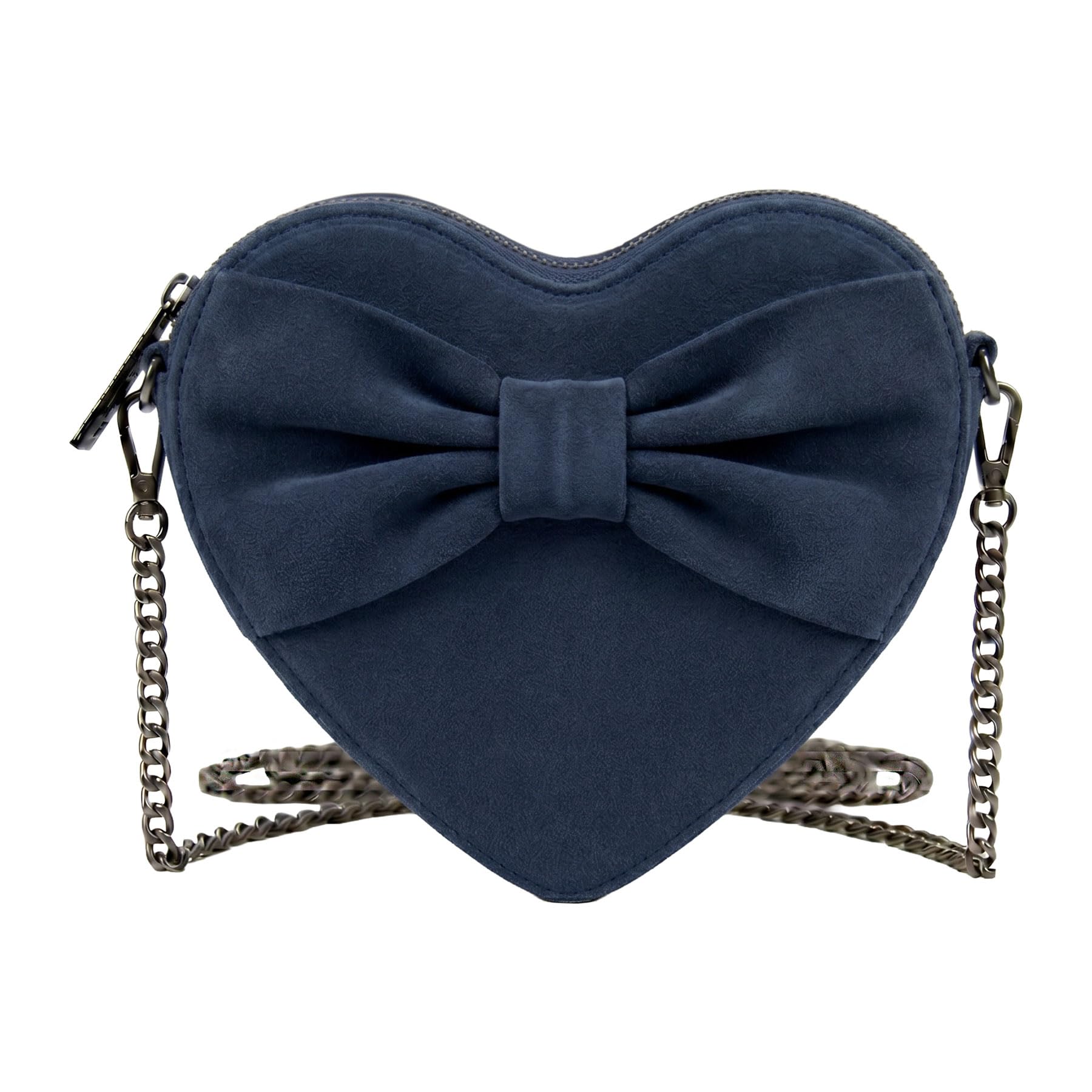 Alpenflüstern DTA110 - Borsa a tracolla da donna in velluto a forma di cuore con fiocco, con elementi metallici (in colori tradizionali)