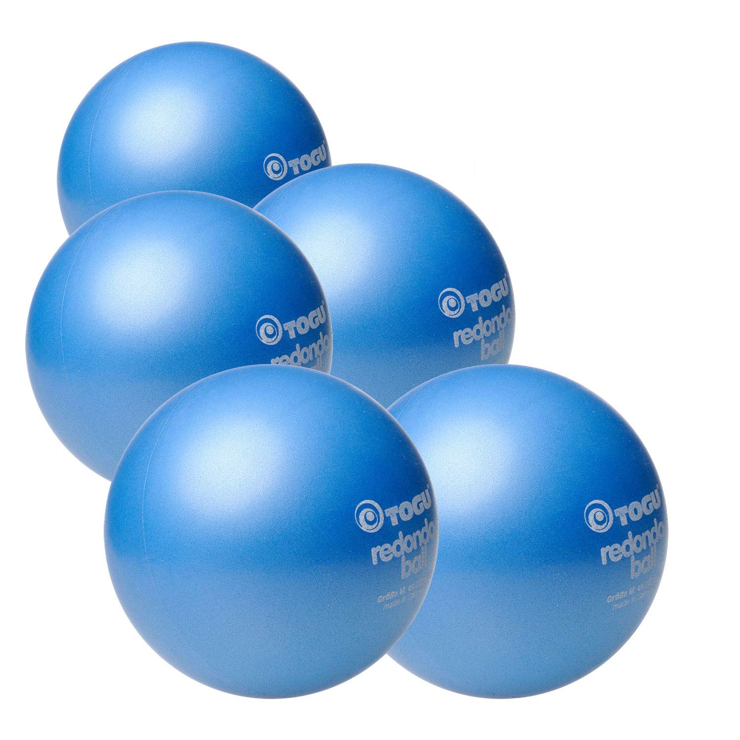 Togu 5 x Redondo Ball Pilates Ball Gymanstik Yoga Fitness Therapie 22cm blau