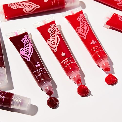 Miniatura 6 de Lanolips Fruity Jellybalm, Strawberry - Bálsamo labial teñido para profundizar, iluminar y mejorar - Bálsamo labial hidratante de lanolina y brillo