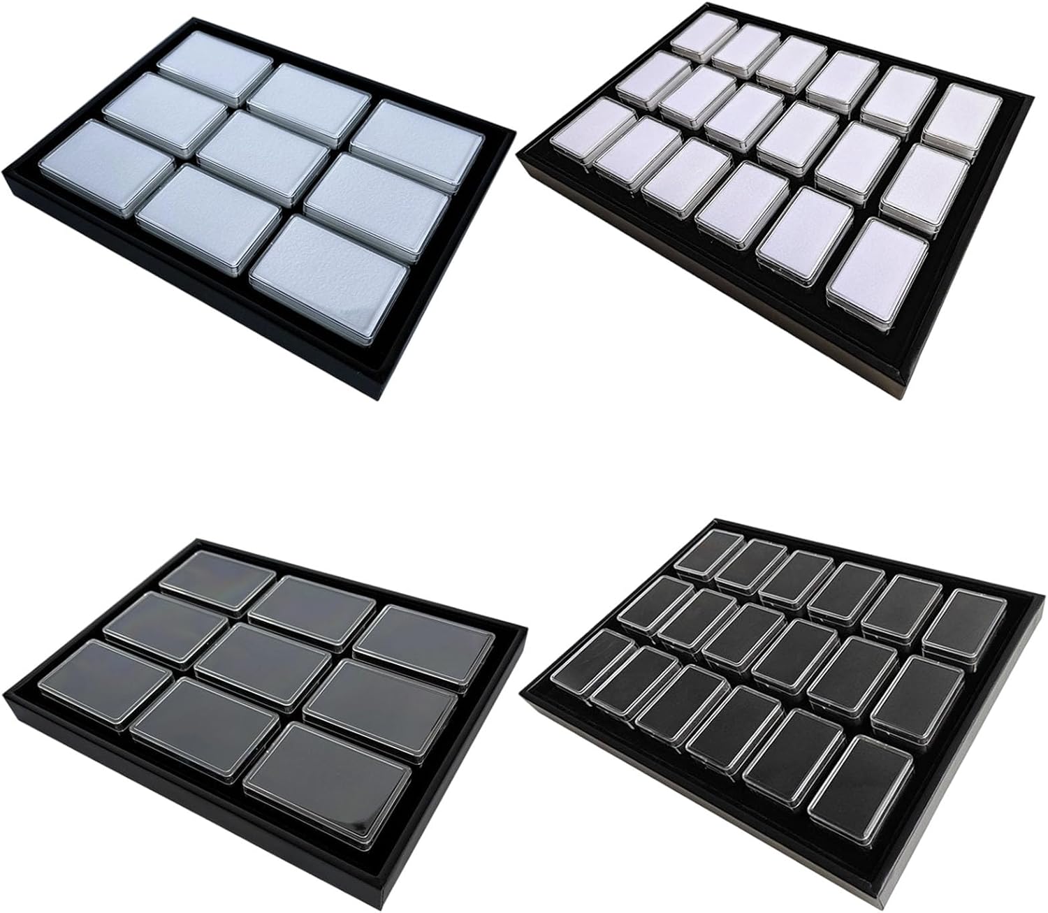 Stackable Box, Scratch-Resistant PU for Retail Jewelry Showcases Minimalist Jewelry Exhibition Tray