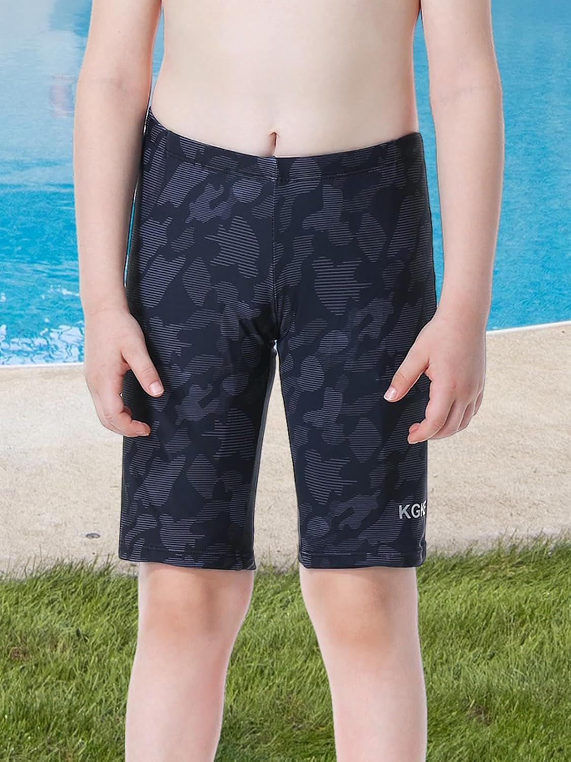 Boys-Swim-Jammers Youth-Athletic Swimming-Shorts Quick-Dry - with Drawstring Kids Soft Swimsuits UPF 50+ - Image 3