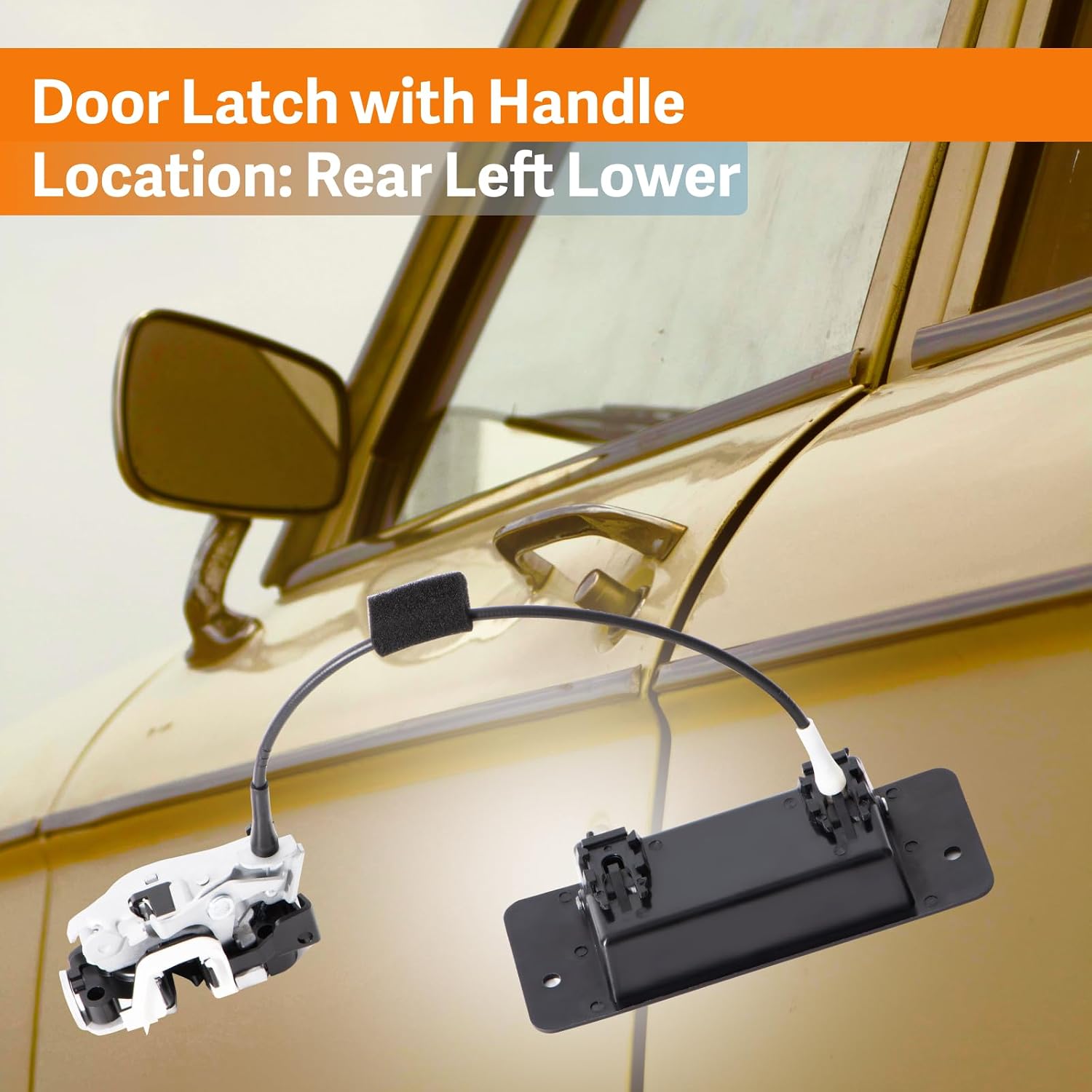 Rear Left Side Cargo Door Lock Latch Assembly Compatible with 1992-2019 Ford E150 E250 E350 E450 E-550 - Replaces# 8C2Z15431A03A,6C2Z-15431A03-AA
