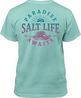 Salt Life Girl's Awaiting Paradise Youth Short Sleeve Classic Fit Tee Shirt T