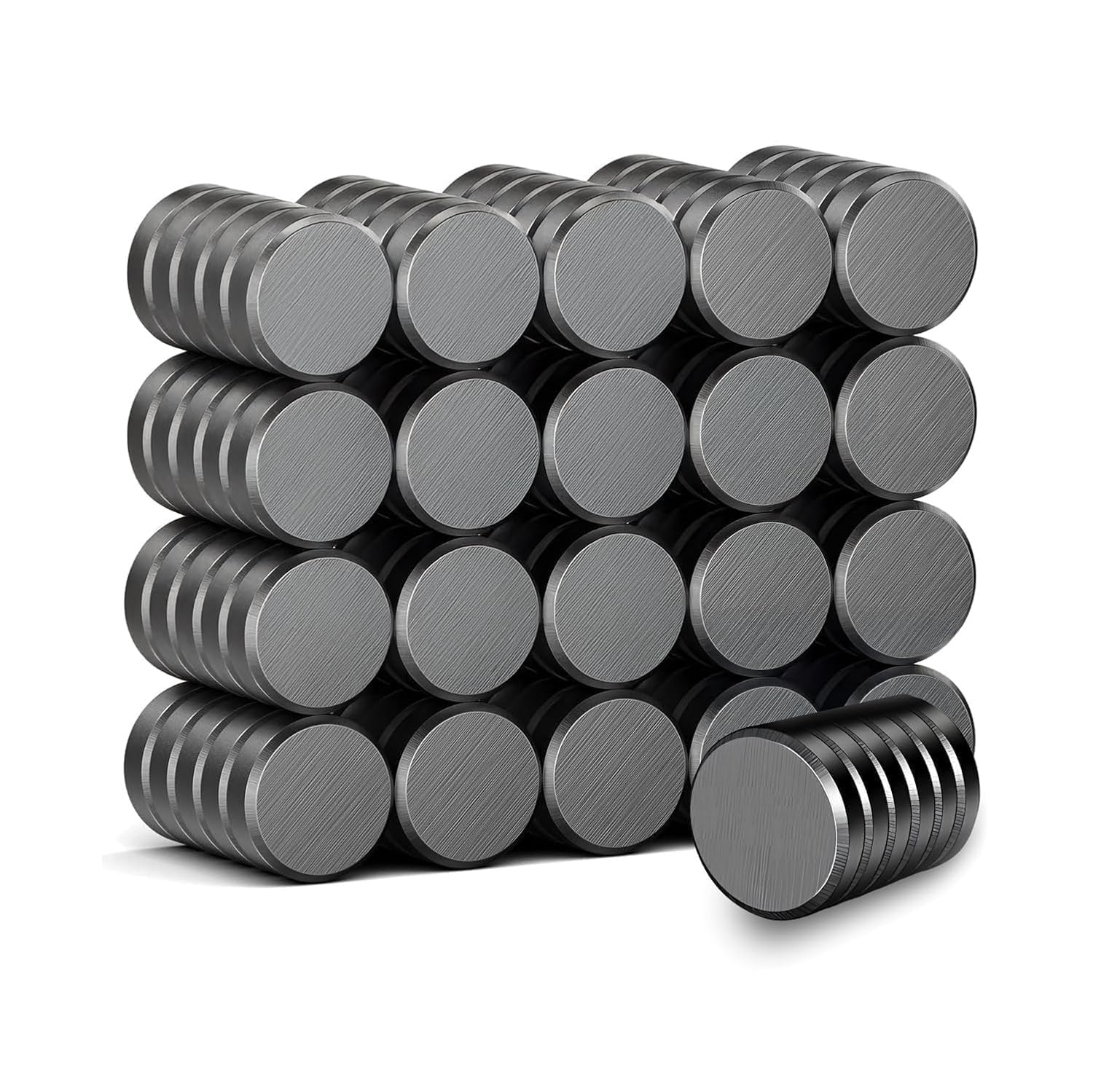 KRAFTMASTERS ® 50Piece Black Round Magnet Set (15 X 3 MM) Use as Fridge Magnet, Door, Kitchen Organiser Magnet, Multipurpose Office Pack of 50 (Black)