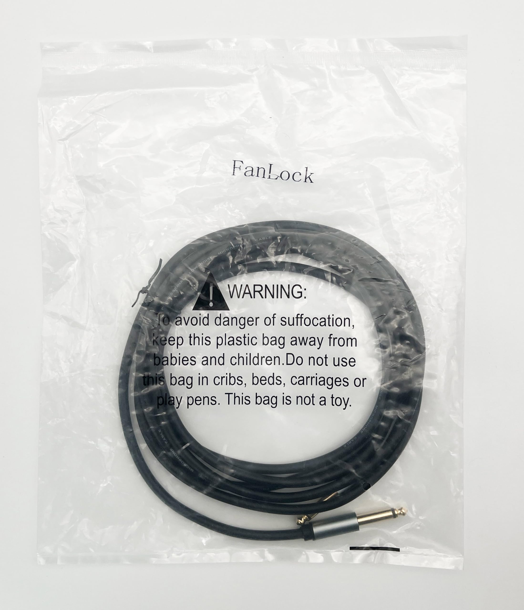 Câble de guitare 6,3 mm (câble audio mono avec prises jack pour guitares électriques/basses, claviers/synthétiseurs, à connecter à des amplis) – 4,9 m, noir, 3 mètres