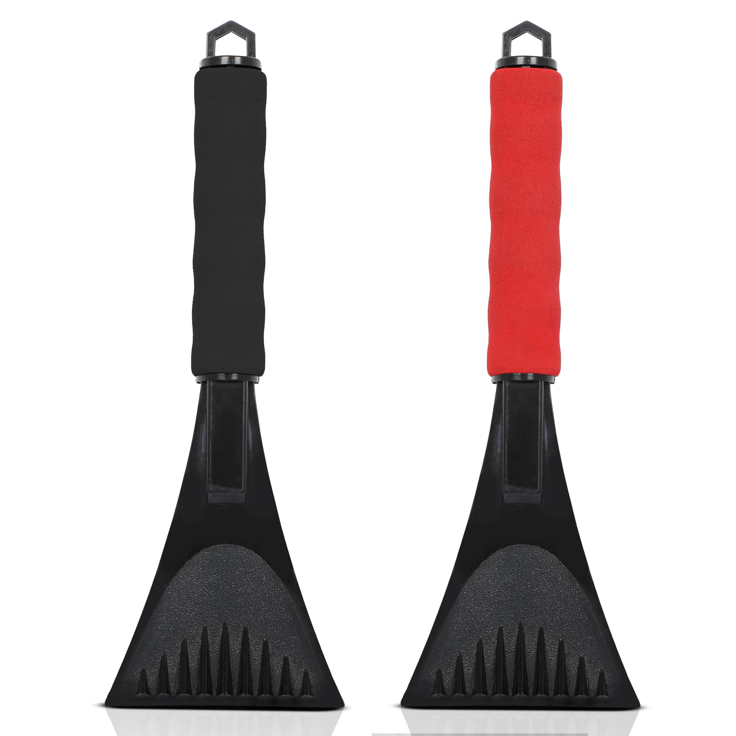 EcoNour Windshield Ice Scraper for Car | 2 Pack Scraper to Remove Snow, Frost, and Ice | Ice Crusher for Car Window with Foam Handle for Perfect Grip | Ice Removal Accessories