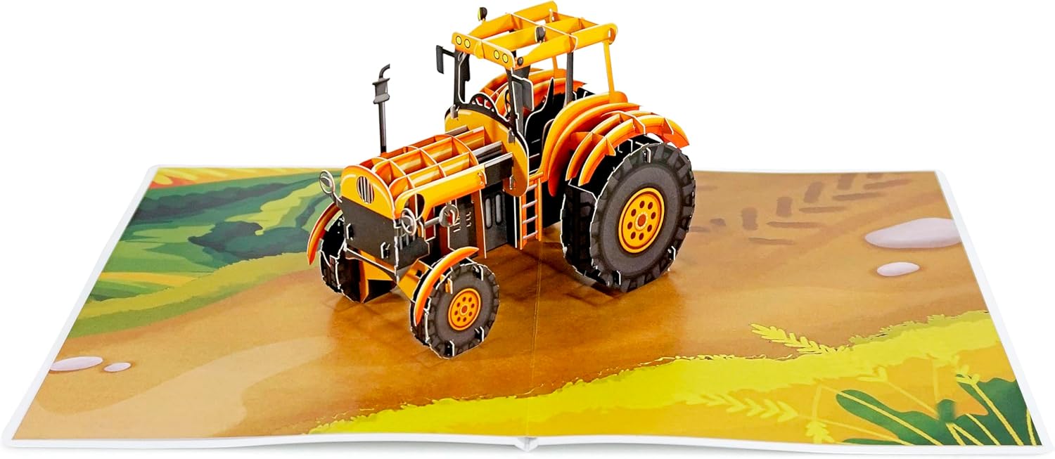 CUTPOPUP Birthday Card for Men, Fathers Day Card Pop Up, Father's Day, Birthday 3D Greeting Card for Husband, Son, Dad, Grandpa (Tractor) - Image 2
