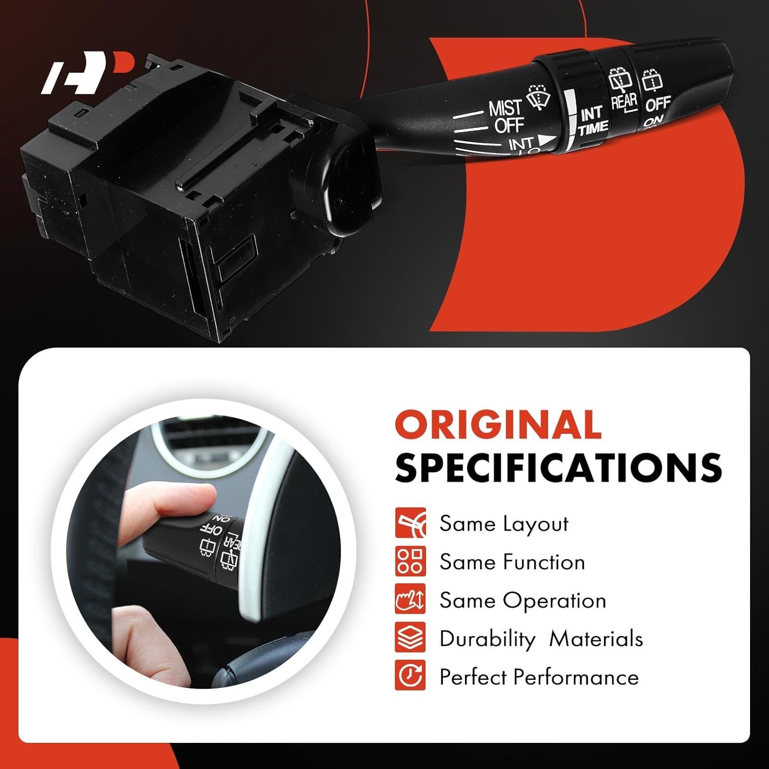 A-Premium Windshield Wiper and Washer Switch Assembly Compatible with Honda Odyssey 2005 2006 2007