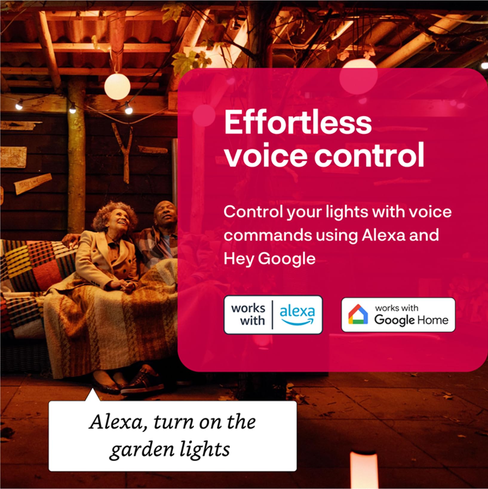 innr Smart LED Lichterkette außen 8m, Zigbee, Funktioniert mit Hue* und Alexa (Bridge erforderlich), Warmweiß, Outdoor Lichterkette Balkon, 16 Smart Glühbirnen, IP65 wasserdicht, dimmbar, Komplettset