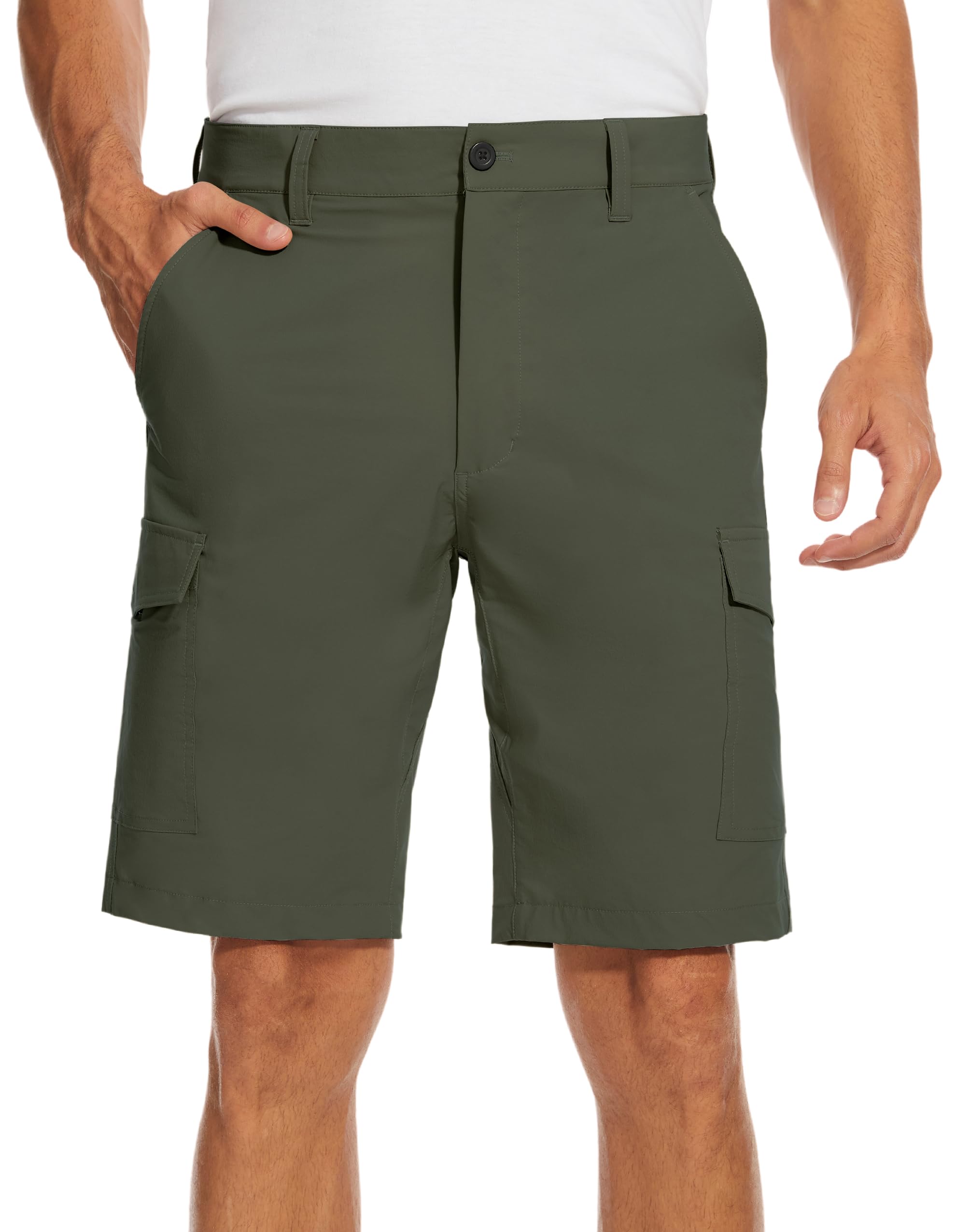 PULI Men's Golf Shorts Casual Stretch Shorts Lightweight Quick Dry with Pockets