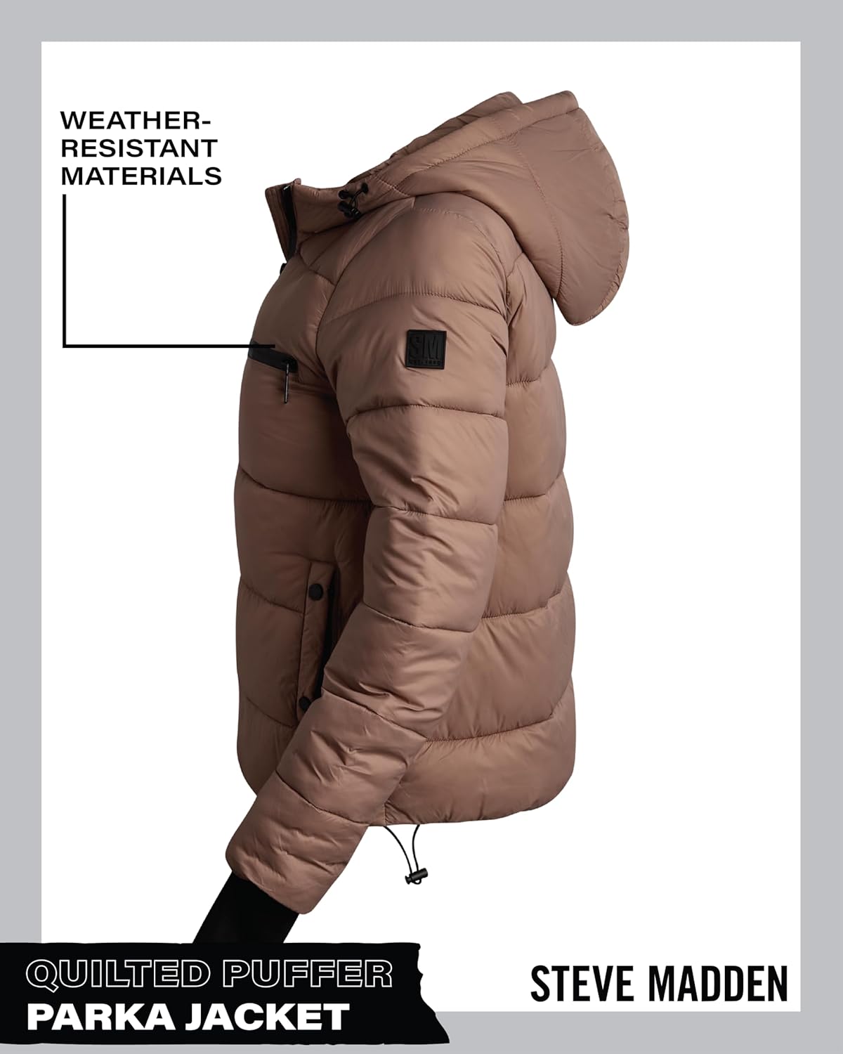 Steve Madden Womens Packable Puffer Jacket - Lightweight Wind & Water Resistant Full-Zip Insulated Winter Coats for Women - Image 6