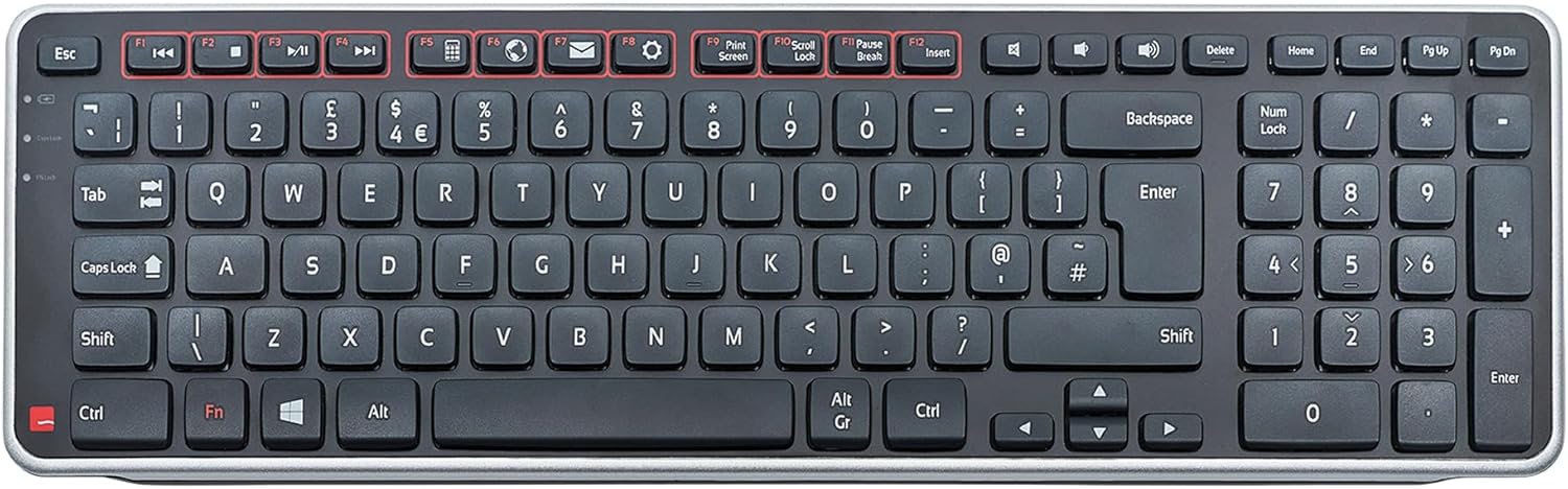 Contour Design Wireless Balance Keyboard: Designed for RollerMouse and SliderMouse - Compact Size, Adjustable Tilt to Support Wrist Strain, Plug & Play PC/Mac