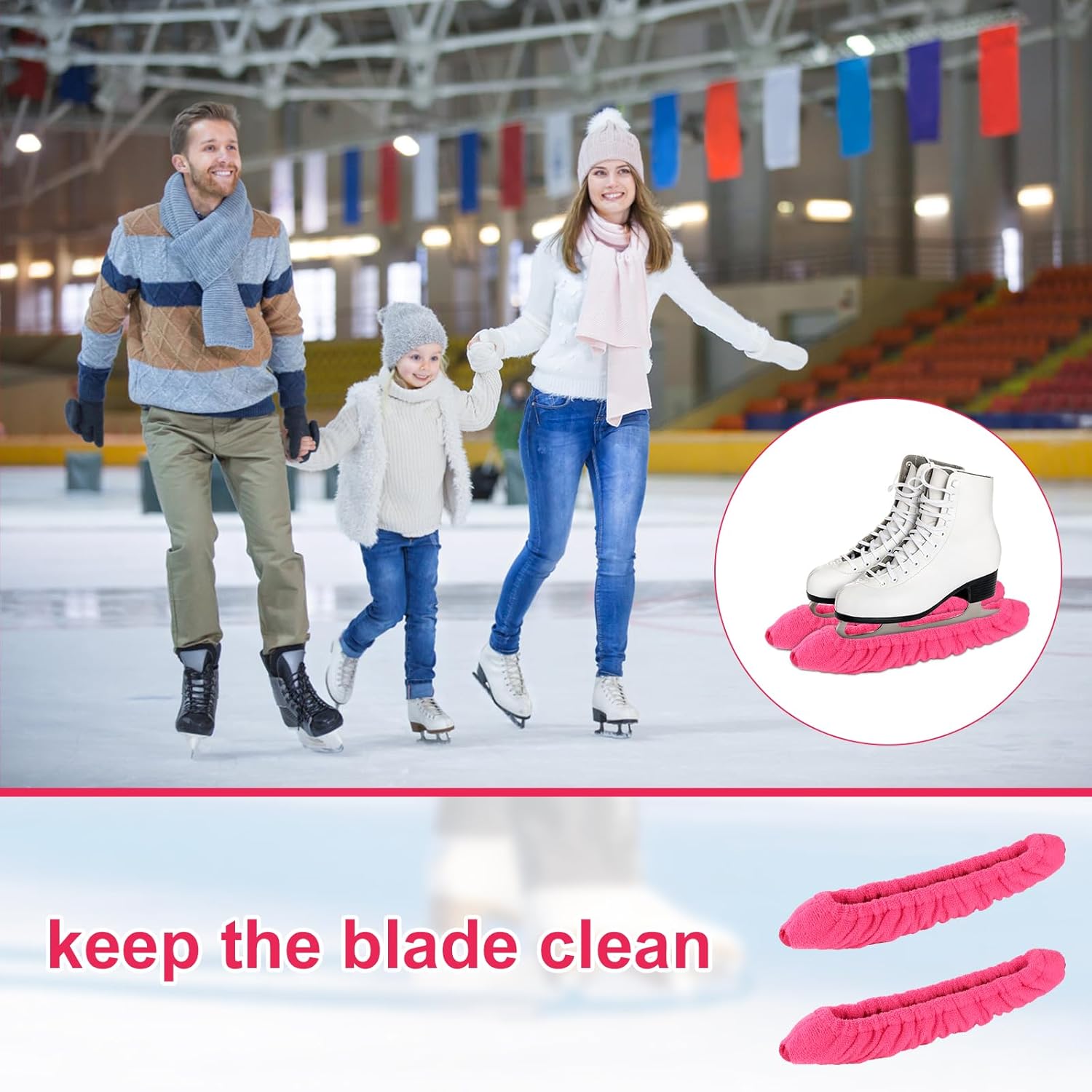 アイススケートブレードカバー、アイススケートガード ホッケースケートカバー フィギュアスケートカバー スケートブレードプロテクター