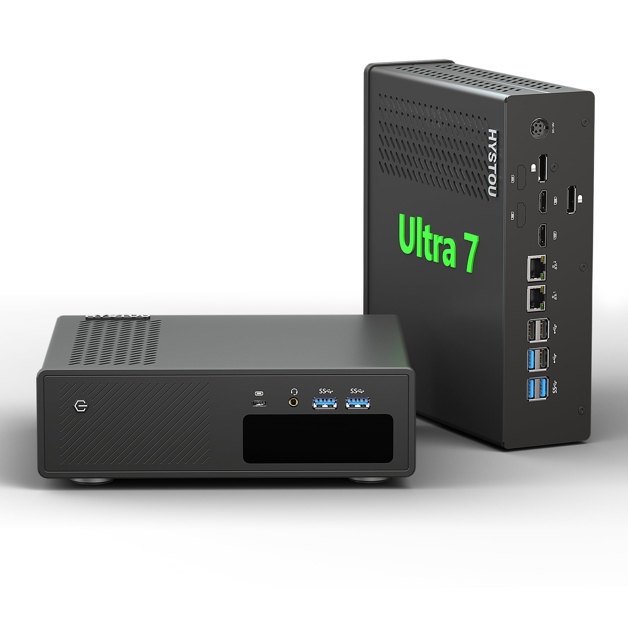 HYSTOU Mini PC Core Ultra 7-165H 16GB DDR5 256GB NVME SSD, Con RTX 5050 8G GDDR6,Doppia 2.5G LAN, 4K/8K Uscite Display, WiFi7 BT5.4,per gioco e lavoro Gaming PC win 11pro