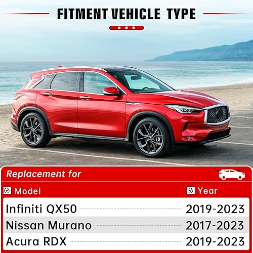 Miniatura 2 de Juego de limpiaparabrisas de repuesto para Acura RDX Infiniti QX50 Nissan Murano 2017 2018 2019 2020, limpiaparabrisas delanteros y traseros de