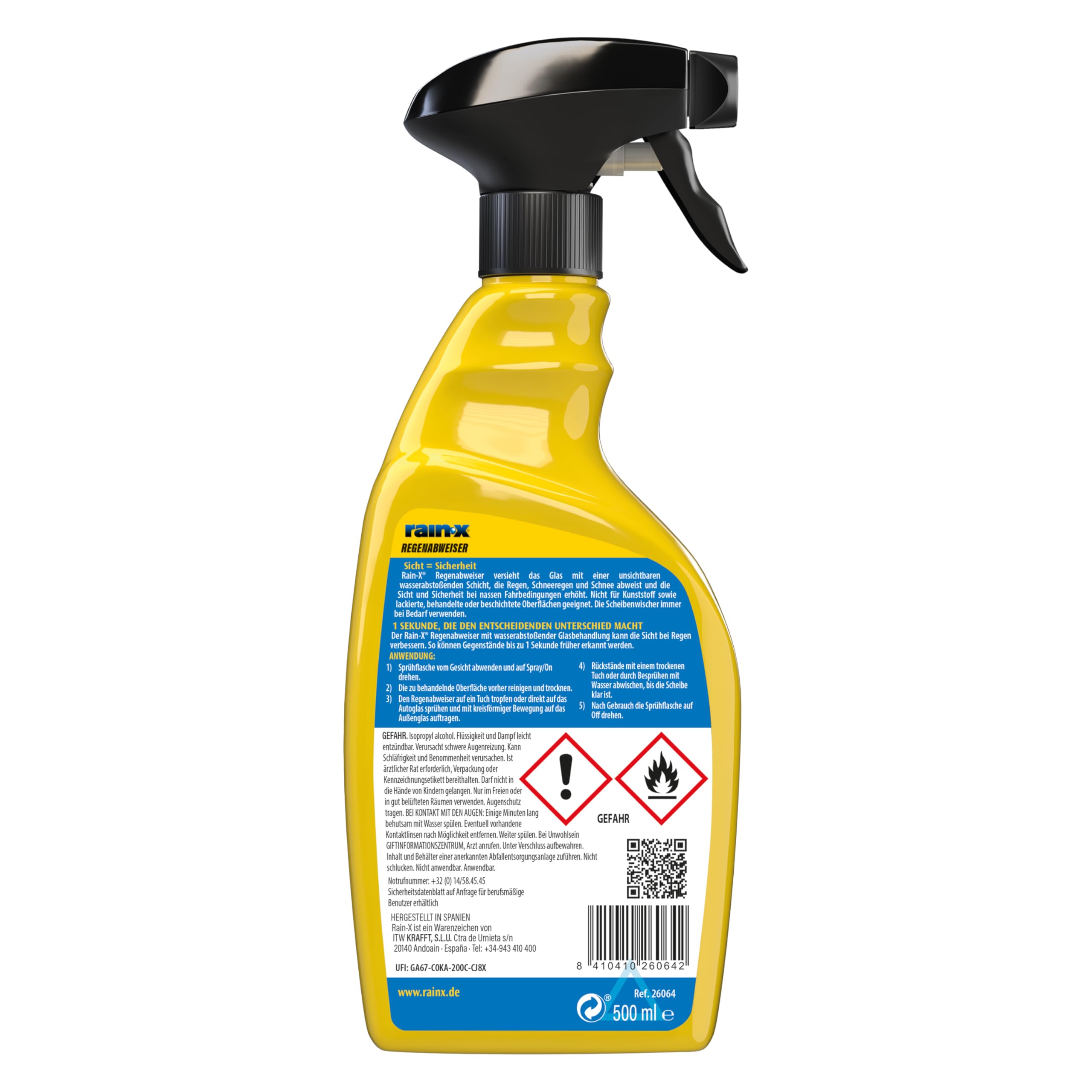Rain-X Regenabweiser für Autoscheiben, Windschutzscheiben & Glas - 500 ml – Ansicht 2