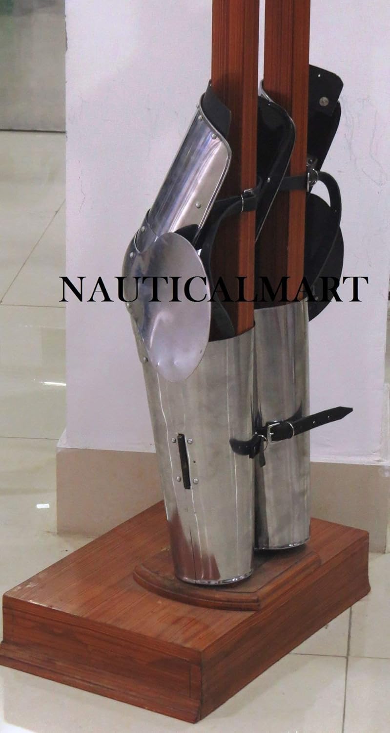 Combat Medieval Armor Full Leg Guard with Couters