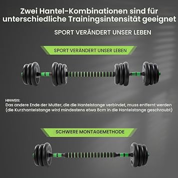 20 kg Dumbbell Set 5 in 1 Adjustable Home Fitness Equipment for Men and Women Barbell Kettlebell Push-Up Handles Abdominal Trainer Free Dumbbells for Full Body Training