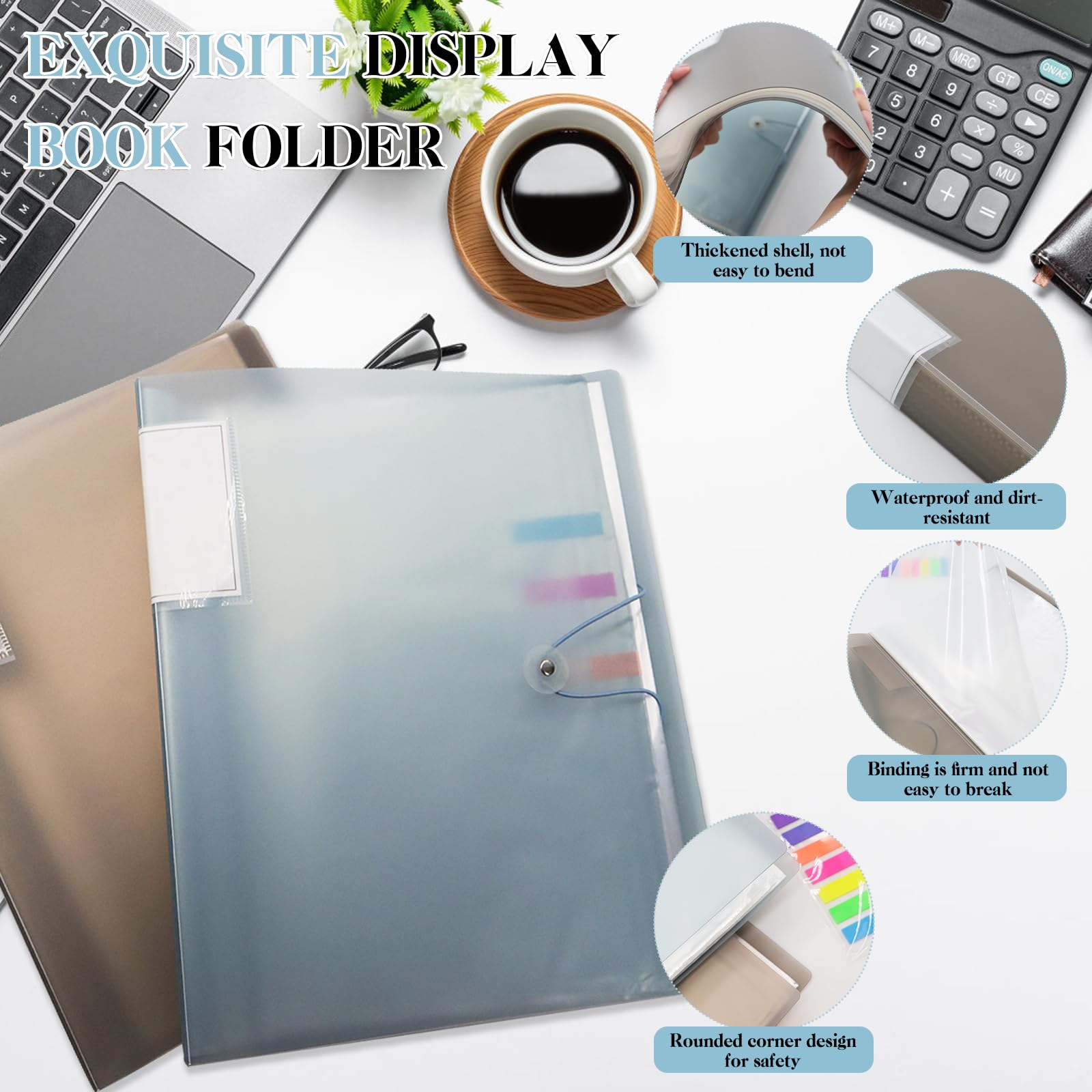 ZOCONE 2 Pcs A4 Display Folder Total 200 Pockets, A4 Display Book Folders Document Book - Image 3