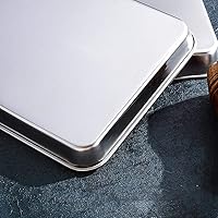 Vista 4 de Paquete de 2 bandejas de acero inoxidable no tóxicas para hornear de cocina, instrumentos de laboratorio, dental, instrumento quirúrgico médico