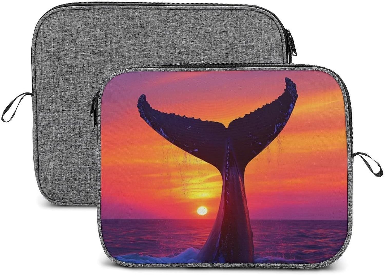 Humpback Whale Tail in Sunset Funny Laptop Case Sleeve Shockproof Computer Protective Briefcase 13-14 Inch