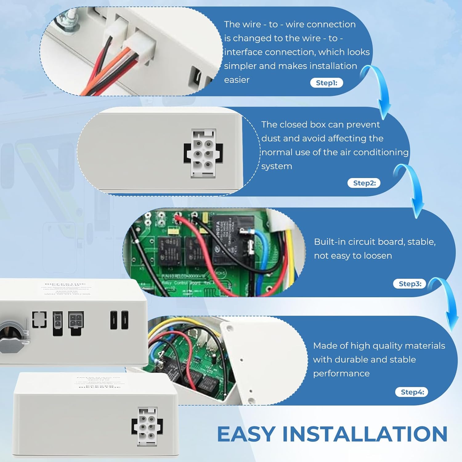 3316230.000 RV Wall Thermostat, Heat/Cool Relay Box, Camper Conditioners 3316230.700 with Wall Thermostat 3316230.714, Compatible with Dometic for RV/Camper Conditioners