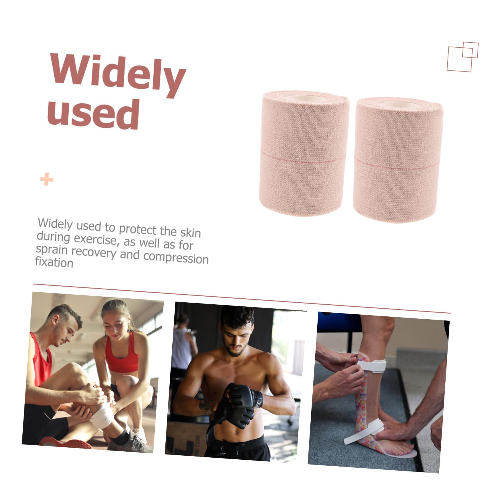3 Series Vendajes Cohesivos De Algodón Envoltura Adhesiva Vendajes Para Envolver Heridas Muñequera Deportiva Cinta Adhesiva Para La Muñeca Cinta Adhesiva Deportiva 2 Rollos*3