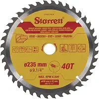Lâmina De Serra Circular Metal Duro Para Madeira 235 X 25 X 40T - CCS235-40CW