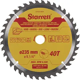 Lâmina De Serra Circular Metal Duro Para Madeira 235 X 25 X 40T - CCS235-40CW