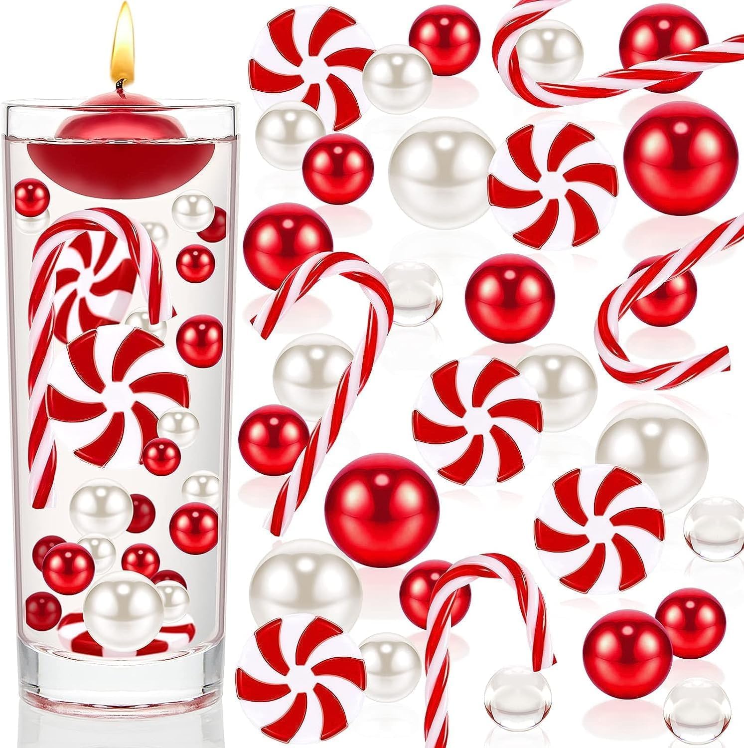 Beeto Vase Filler Beads, Floating Water Gels Beads Pearls Decoration, And Candy Gel For Table Centerpieces Decoration Home Party
