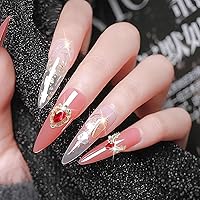 Vista 12 de 30 Pcs Heart Nail Charms and Crystals for Nails Heart Charms for Nails Green Blue Red Heart Nail Rhinestones Big Crystals Nail Gems 3D Heart