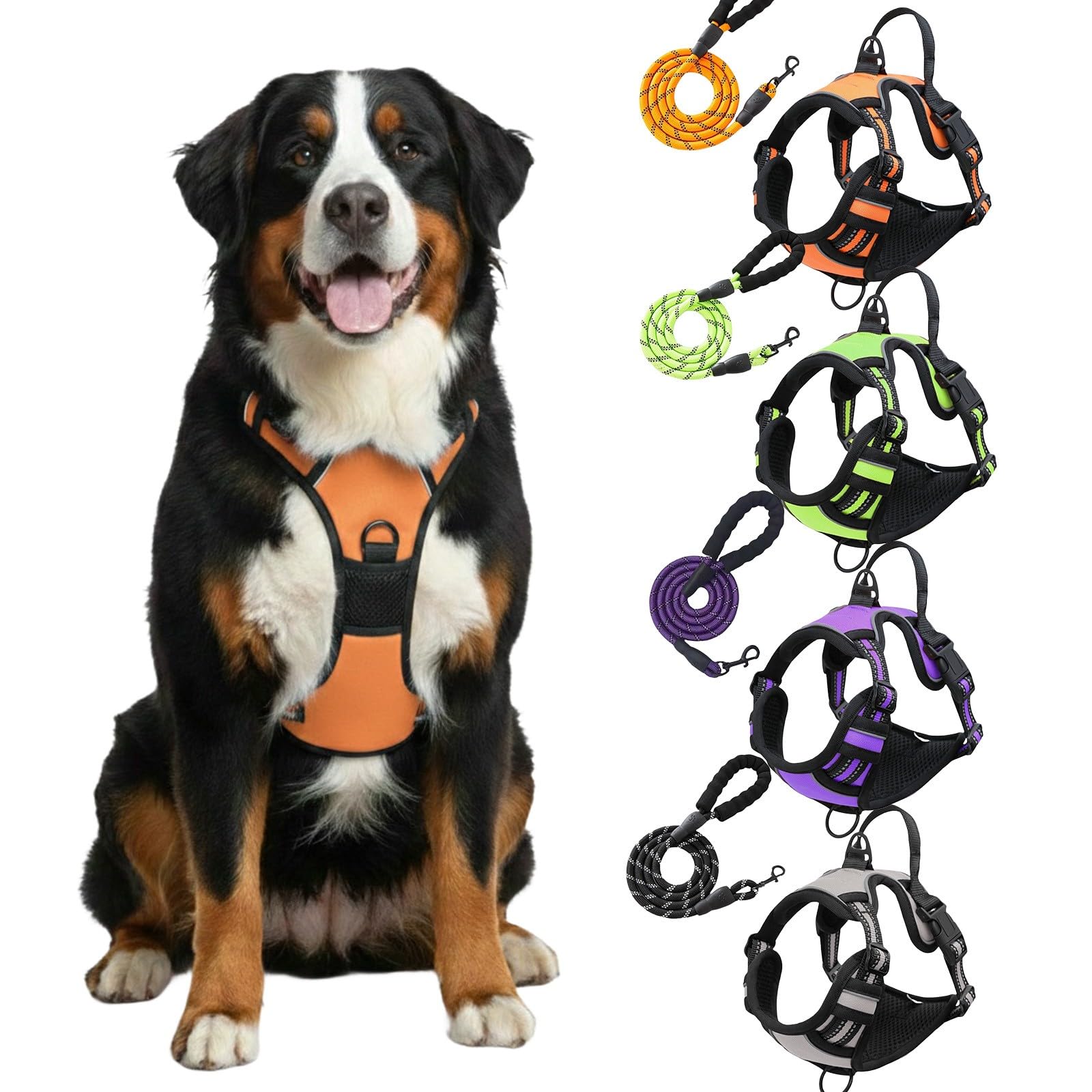 Paropet No Pull Harness，Soft Edged Pet Vest Harness