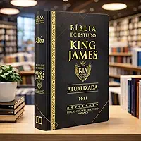 Biblia de Estudo King James | KJA | Letra Grande | Capa Dura | Gold Black