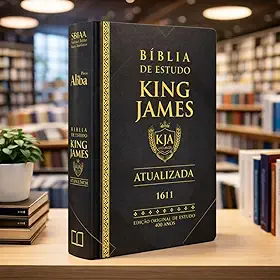 Biblia de Estudo King James | KJA | Letra Grande | Capa Dura | Gold Black
