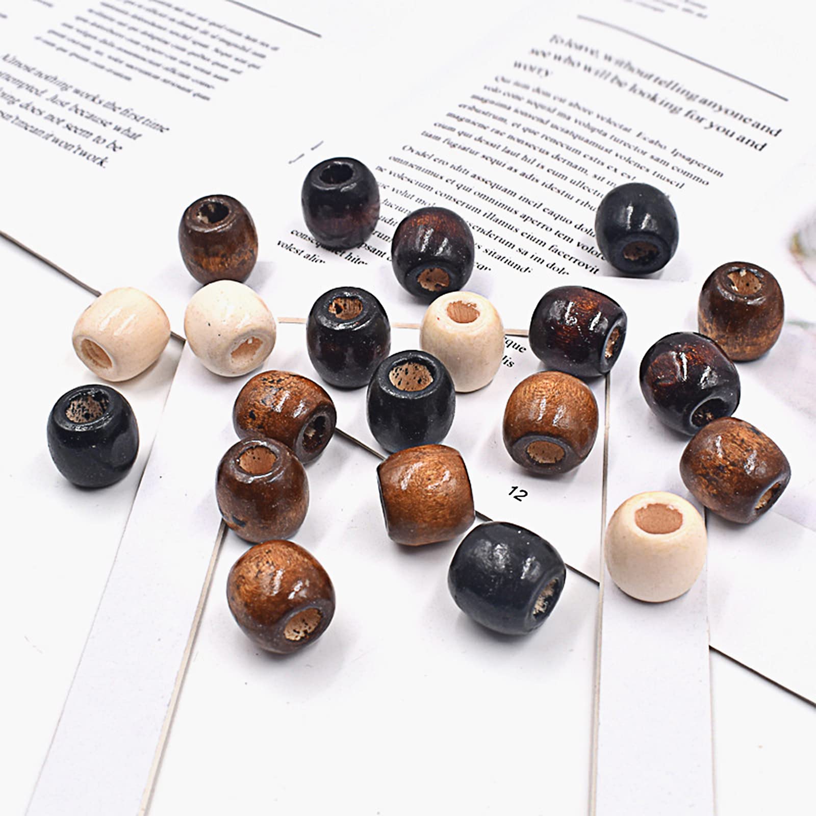 TOAOB 200 stuks houten kralen, meerkleurig, bedrukt, van hout, Afrika, macramé, grote gaten, kralen, 11 mm x 12 mm, voor decoratie, knutselen, sieraden en gevlochten haar TOAOB 200 stuks houten kralen, meerkleurig, bedrukt, van hout, Afrika, macramé, grote gaten, kralen, 11 mm x 12 mm, voor decoratie, knutselen, sieraden en gevlochten haar
