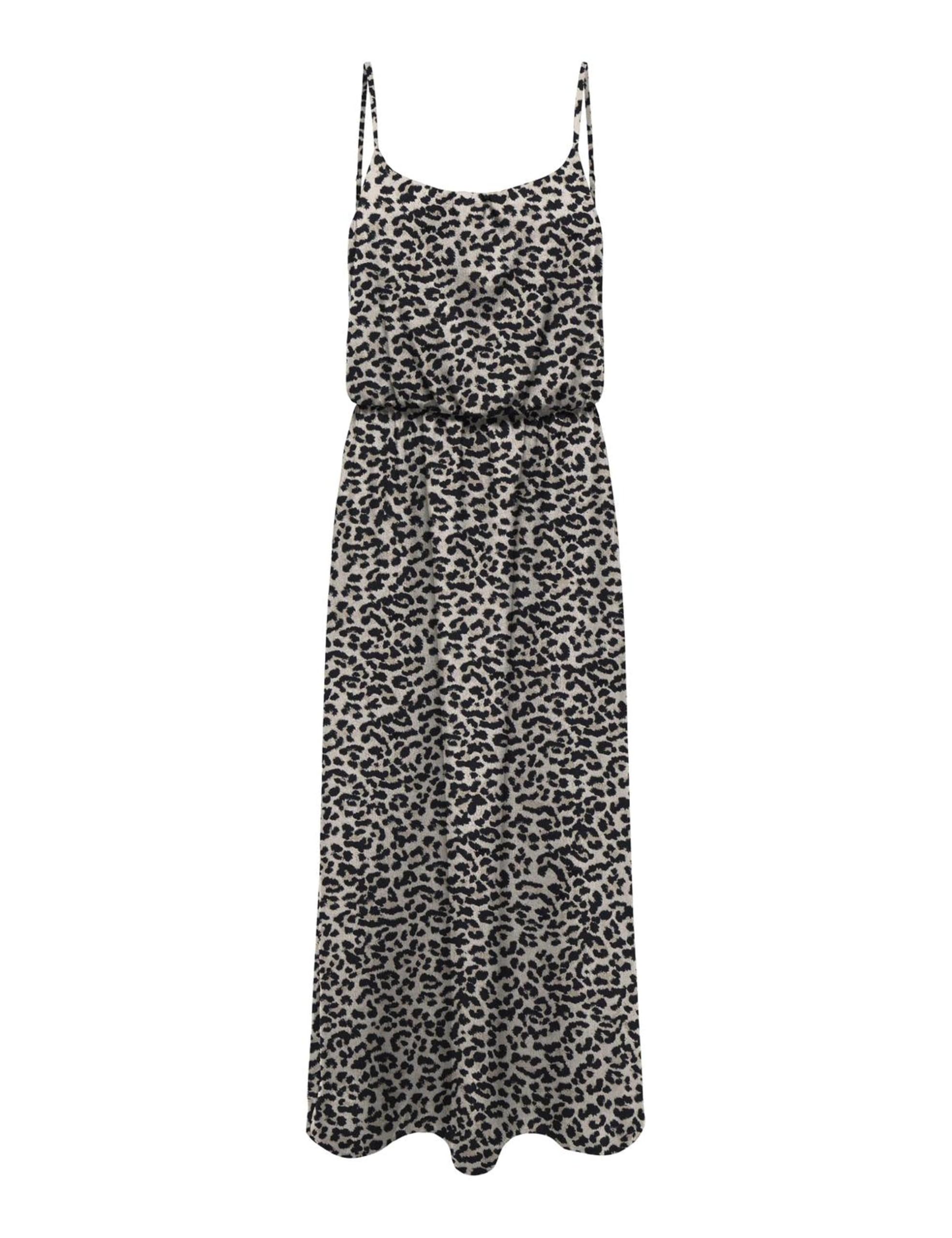 Onlnova Life Vis Strap Maxi Dress AOP, Mocha Meringue, 8