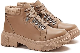 TGS womens Fur Lace Boots Ankle Boot