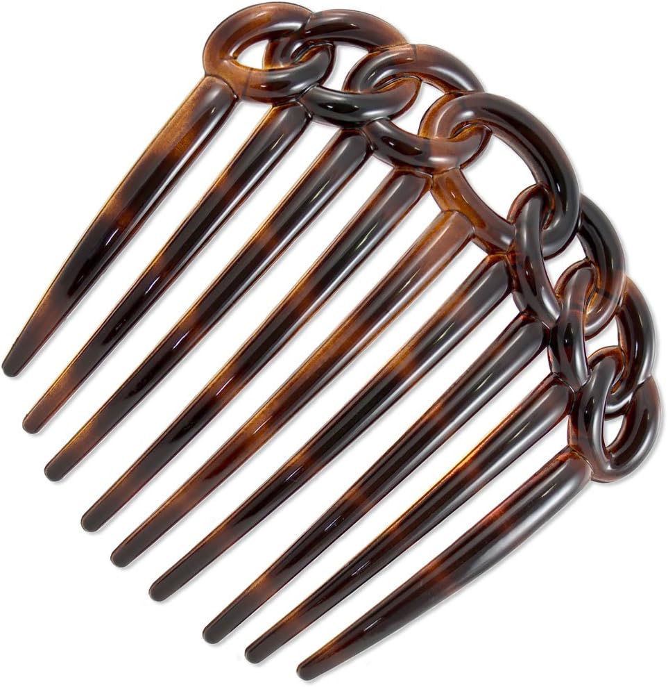 7cm French Twist Hair Comb - Tortoiseshell (Brown) | Made in France