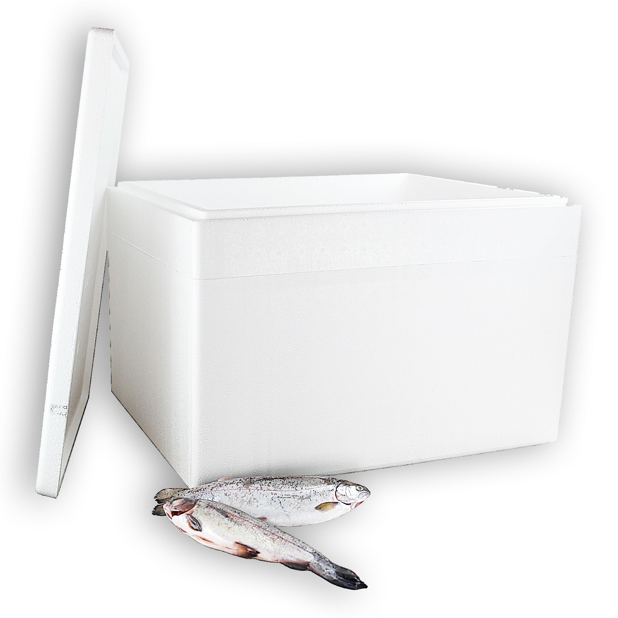 3 Thermoboxen Styropor XXL 64, 5Liter mit Deckel - Kühlbox Styropor - Wiederverwendbarer Isolierbehälter / Transportbox | Große Styropor Kühlbox