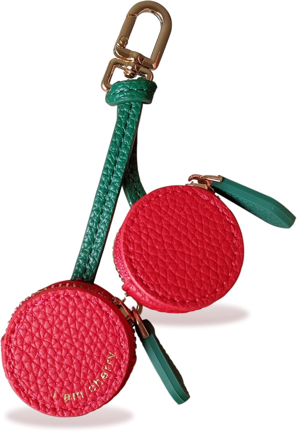 Cherry Keychain - Cute Mini PU Leather Handbag Keychain,Cherry Bag Charms for Women Gifts for Birthday Christmas