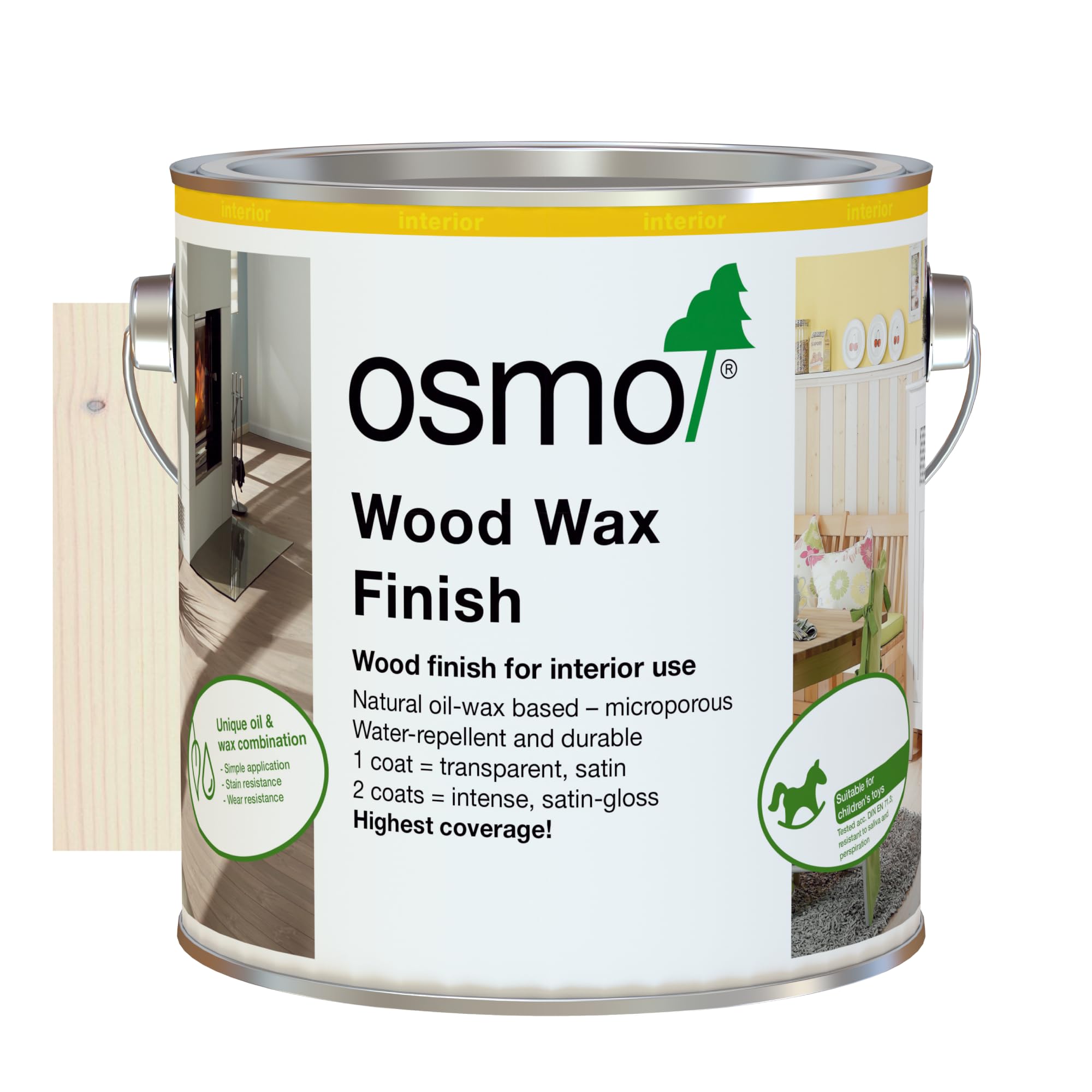 Osmo Wood Wax Finish Transparent 2.5L - White - 3111