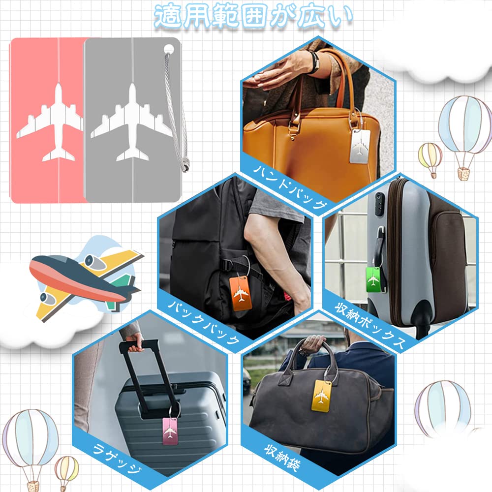 Amazon.co.jp: ネームタグ 荷物タグ バッグ用ネームタグ 5個セット